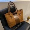 2022 Senmeng Bolso de Hombro Grande Retro para Mujer Otoño e Invierno Bolso Tote de Moda Elegante Costura Portátil Bolso de Mujer Popular