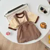 26 Nuevo Conjunto de Top y Pantalón de Verano Estilo Coreano con Estampado de Animales para Niños para Salir Conjunto de Camiseta