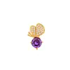 Colgante Transfronterizo Estilo Europeo y Americano Cobre Morado Microincrustado Circonita Accesorios de Joyería DIY de Alto Grado Personalizados Comercio Exterior Accesorios Versátiles