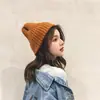 Gorro de lana para mujer, otoño e invierno, para parejas, para todo tipo de combinaciones, para hombres y mujeres, estilo coreano, moderno, sencillo, de punto, cálido para estudiantes.