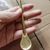Cuchara de Acero Inoxidable Larga para Té de Burbujas, Doble Propósito para Revolver y Filtrar, Cuchara para Revolver Café de Grado Alimenticio para el Hogar