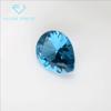 Direto da fábrica em forma de pêra 108 # raso mar azul espinélio cristal pedra nua sintético em forma de gota 108 raso mar azul espinélio