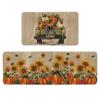 Alfombrillas de Piso para Cocina de Amazon Transfronterizas Decoración Navideña Alfombrillas de Piso de Terciopelo de Cristal Juego Largo de Dos Piezas Alfombrillas de Piso Resistentes a las Manchas
