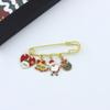 Broche de Natal europeu e americano liga de alfinete de liga de natal alce boneco de neve sino broche acessórios de vestuário acessórios de alfinete mulheres
