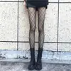 [Nuevos productos transfronterizos] Medias de rejilla con forma de diamante medias de encaje medias de rejilla huecas retro pantimedias de jacquard vertical