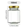 Botellas Dispensadoras de Miel Personalizadas, Botellas Hexagonales de Miel y Mermelada de Amazon, Botellas para Salsa Picante, Botellas de Vidrio de Alta Temperatura y Baja Capacidad