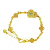 Estilo de Tendencia Nacional Arena Dorada Antigua Vajra Diamante Incrustado Calabaza Pulsera de la Fortuna, Chapado en Oro de Cobre Joyería Exquisita de Lujo Ligero Venta al por Mayor
