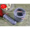 Mortero y Pilón de Piedra para Ajo Triturador de Ajo Molinillo para Pasta de Ajo Tazón para Moler Doméstico Mortero de Piedra Tarro Triturador de Ajo Manual