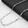 Collar de Semilla de Melón Grande de Acero de Titanio con Rombos de Platino Galvanizado al Vacío Tendencia Versátil de Alto Nivel Rombos Cuadrados Semilla de Melón Collar de Bambú