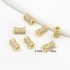 Banho de Cobre Cor Dourada Verdadeira 18k Conservação da Cor Pequeno Cintura de Homem Contas de Diamante Contas Contas Balde de Contas Pulseira de Cristal Acessórios diy C45