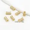 Cor Dourada Verdadeira 18k Conservação de Cor Homem Pequeno Cintura com Contas de Diamante Contas Balde Contas Pulseira de Pérola de Cristal Acessórios de Joias diy C45