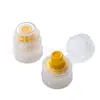 Venta al por mayor de varios colores de tapas deportivas de plástico, tapas de plástico push-pull de 28 mm de diámetro con válvula de silicona y apertura de tres vías