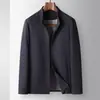 Chaqueta para Hombre 2026 Otoño/Invierno Cuello Alto Cremallera Superior para Jóvenes y de Mediana Edad, Abrigo Casual de Lujo para Ejecutivo de Negocios y Funcionario