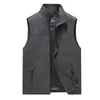 Colete casual clássico popular de primavera e verão para atividades ao ar livre, secagem rápida, moderno, masculino, estiloso, simples, com gola alta, colete para fotografia, moderno 7882