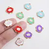 Colgante de Esmalte de Oveja Linda y Colorida de Dibujos Animados Accesorios de Joyería de Aleación DIY Colgante para Collar Pulsera Venta Caliente Transfronteriza