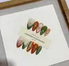 Nai Zi Unhas Vestíveis Feitas à Mão Série Estilo Europeu e Americano Coleção de Comércio Exterior Estilo Esculpido Pintado à Mão de Alta Qualidade Adesivos de Arte para Unhas Vestíveis