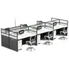 Conjunto de mesa e cadeira simples e moderno, mesa de escritório, combinação de mesa e cadeira, área de trabalho com divisórias, mesa para quatro ou seis pessoas, estação de trabalho para funcionários