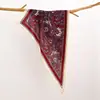 Bufanda Triangular Nueva de Algodón y Lino Fino Estilo Vintage para Mujer, Bufanda Multifuncional de Seda con Estampado Paisley, Pañuelo para la Cabeza, Chal Versátil