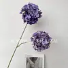 Flores de simulação de hortênsia de duas cabeças para casamento flores de simulação para casamento caminho de casamento liderar adereços macios para fotografia flor artificial salão de casamento cor atacado