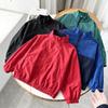 Estilo Estilo Japonés ~ Estilo Estilo Japonés 457664 Primavera 2025 Chaqueta para Niños y Niñas Casual Combinación de Colores Impermeable Cremallera de Nylon Chaqueta