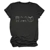 Taza, Gato, Libro, Comercio Transfronterizo, Amazon Wholesale, Corte Holgado, Versátil, Cómodo, Casual, Tallas Grandes, Manga Corta a la Moda