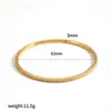 Estilo ins transfronterizo anillo simple mate pulsera de acero de titanio pulsera de acero inoxidable con baño de oro de 18 quilates para mujer pulsera lisa