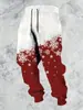 2025 Nuevo Otoño Nochebuena Navidad Pantalones Harem Estampados Digitales 3D para Hombres y Mujeres, Pantalones Casuales con Cordón