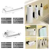 Portarrollos de Acero Inoxidable Transfronterizo para Papel de Cocina Portarrollos de Papel para Baño Portarrollos de Papel en Rollo Montado en Pared para Baño Almacenamiento de Cocina sin Taladro Portarrollos de Papel de Cocina