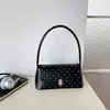 Bolsa de Axila de Bolinhas para Mulheres, Bolsa Baguete com Fecho Retro Francês, Bolsa de Mão Delicada de Nicho, Bolsa de Ombro Simples