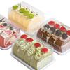 Caja de embalaje para rollos de pastel antivaho de alta densidad de grado alimenticio, pequeña, de West Point Baking Shop, caja blíster blanca transparente para mascotas