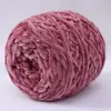 0.1kg Chenilla Terciopelo Dorado Lana Bufanda Tejida para Hombres y Mujeres DIY Hecho a Mano Tejer Suéter Gancho de Crochet Zapatillas Hilo Grueso