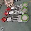 Válvula Gaveta Pneumática de Poliuretano Controlada Manualmente Zhog Resistente ao Desgaste Válvula Gaveta de Vedação Macia Dn350 Pz673Mx-16P