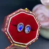 Recomendación Explosiva Aretes de Luna Azul Natural Moda para Mujer Combinación Aretes de Piedra Luna Azul Natural Salida de Fábrica