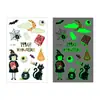 Pegatinas de Tatuaje Halloween Luminiscentes Transfronterizas, Pegatinas Festivas de Fantasmas y Murciélagos, Divertidas Pegatinas de Tatuaje Luminosas de Dibujos Animados