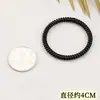 Elástico de Cabelo de Fio de Telefone Grande Pequeno Fino Corda de Cabelo Simples Grossa Corda de Cabelo Coreana Estilo Coreano Anel de Couro Elástico Preto Fabricante