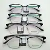 Acero Plástico Pierna Ceja Marco de Gafas de Gama Alta Nuevo Hombres de Negocios Retro Montura Completa Montura de Titanio Medio Marco Piernas Super Elásticas