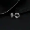 Anillo de Cruz de Diamante de Plata de Ley S925 Completa Anillo Corredizo Accesorios de Joyería DIY Moda Lujo Ligero Separador Pulsera Accesorios Pequeños