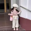 Camiseta Súper Linda de Manga Larga para Niña 2026 Nueva Elegante Rosa Adorable Atuendo de Otoño Camiseta Básica para Niñas en Otoño