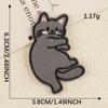 Parche autoadhesivo con etiqueta de tela para accesorios de ropa, serie de dibujos animados de animales, insignia bordada con logotipo de bordado por computadora original