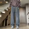 Jeans Masculino Xintang Dropshipping Novo Estilo Masculino Caimento Solto Reto Casual Tendência Marca Perna Larga Calça Longa