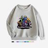 Moletom Jaqueta Infantil Estampado Amigos Arco-Íris Azul Outono Inverno Veludo Espessado Gola Redonda Manga Longa