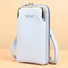 Venta al por mayor de fábrica bolsa para teléfono móvil femenina pequeña para estudiante bandolera bolsa para teléfono móvil multi-funcional con pantalla táctil monedero mini