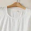 Vestido blanco sin mangas estilo barroco artístico, apto para la piel, vestido suelto de línea A, vestido blanco de vacaciones luna de miel, verano