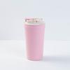Vaso de agua creativo de fibra de bambú con aislamiento sellado, gran capacidad, vaso artesanal de doble capa, apto para microondas, para estudiantes