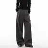 Pantalones de traje a rayas estilo Old Money para hombre y mujer, Pantalones de otoño relajados y casuales con corte limpio y caída, Adecuados para el trabajo y el ocio