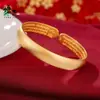 Oro Arena Vietnamita Nuevo Estilo Chino Nicho Lluvia de Meteoros Sutra del Corazón Pulsera Abierta Modelo Tienda de Oro Oro de Imitación Lujo Ligero Joyería Retro