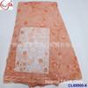 Bordados de miçangas tubulares, lantejoulas, bordado em rede, renda fina tingida em rede, acessórios para vestido, banquete, roupa de noite, tecido de renda