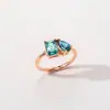Anel de Pedra de Nascimento Personalizado Ins Mais Vendido no Exterior, Joia Feminina Elegante e Simples, Diamante, Dia das Mães, Dia dos Namorados