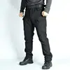 Pantalones Softshell Impermeables para Hombre para Exteriores Otoño e Invierno Pantalones Térmicos Largos Casuales de Carga Pantalones de Senderismo Gruesos de Forro Polar