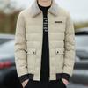2023 Inverno novas roupas masculinas acolchoadas de algodão casual cor sólida juventude engrossado ajuste quente zíper roupas acolchoadas de algodão são muito pequenas